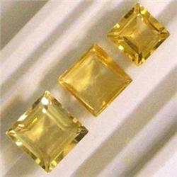 11.50 CTS LOT OF SQUARE CUT CITRINE - DIFFERENT SIZES