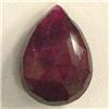 Image 1 : 12 CTS ENHANCED RUBY TEAR DROP 16x11 MM - TOP DRILLED