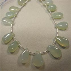 85 CTS BLUE LACE AGATE TEAR DROP STRAND