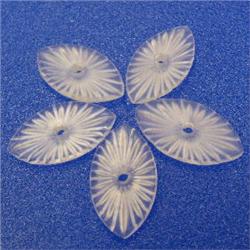 30 CTS LOT OF LASER CUT QUARTZ 28x13 MM - CENTER DRILLED