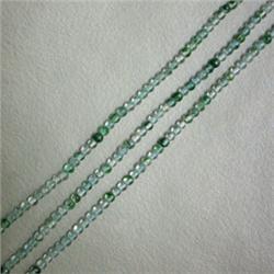THREE STRANDS OF 2 MM BLUE/GREEN QUARTZ
