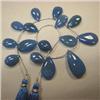 Image 1 : 140+ CTS BLUE AGATE TEAR DROPS STRAND