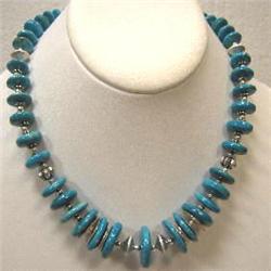 390 CTS STABILIZED TURQUOISE NECKLACE - 16 INCHES