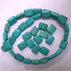 10x8 MM STABILIZED TURQUOISE STRAND - 16 INCHES