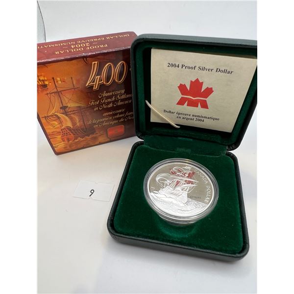 2004 $1 Silver French Settlement Proof Coin