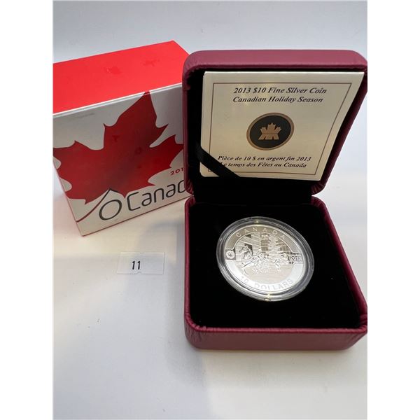 2013 $10 Fine Silver Holiday Coin