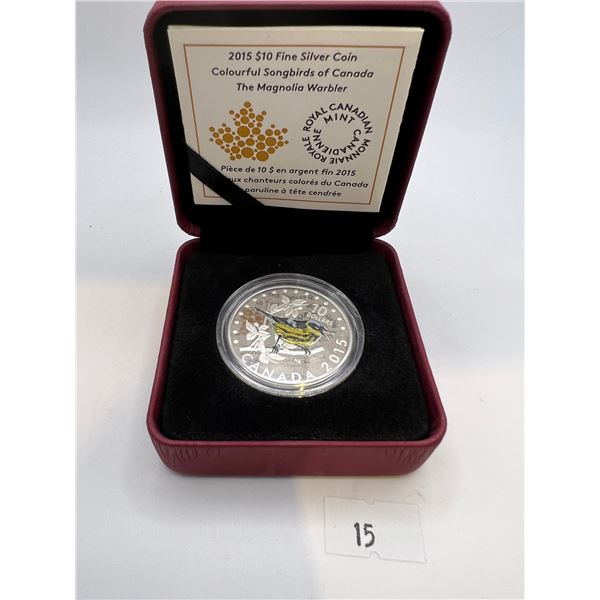 2015 $10 Fine Silver Songbird Coin