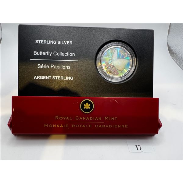 2005 50-Cent Sterling Silver Butterfly Coin