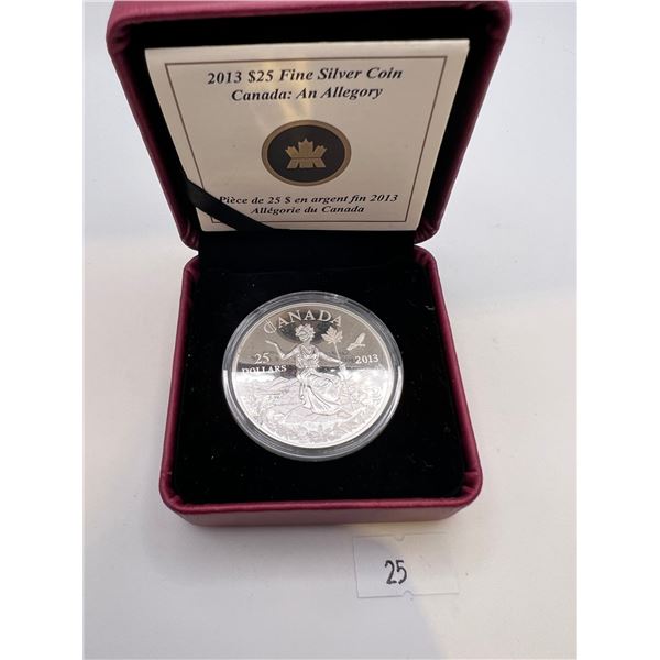 2013 $25 Fine Silver Canada: An Allegory Coin