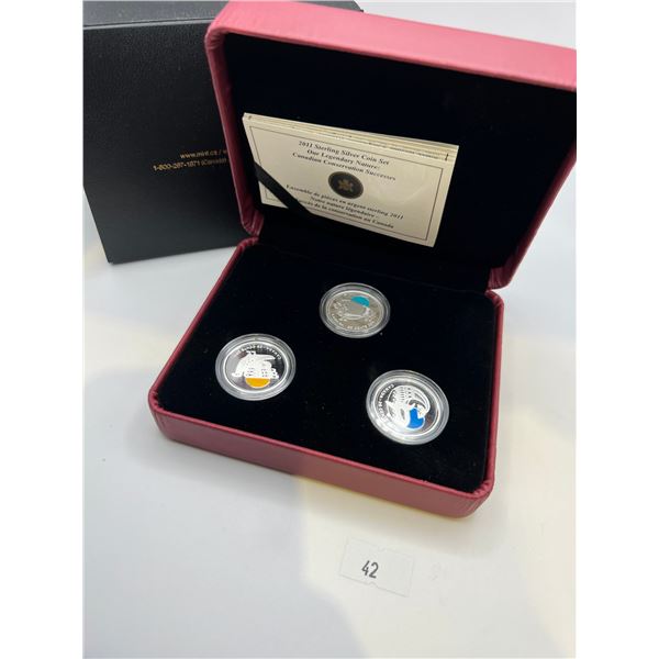 2011 Sterling Silver 3 Nature Coin Set