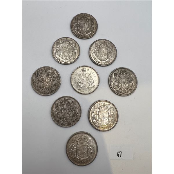 Canadian Silver 50-Cent Pieces