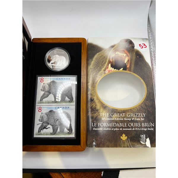 The Great Grizzly $8 Stamp and Coin Set
