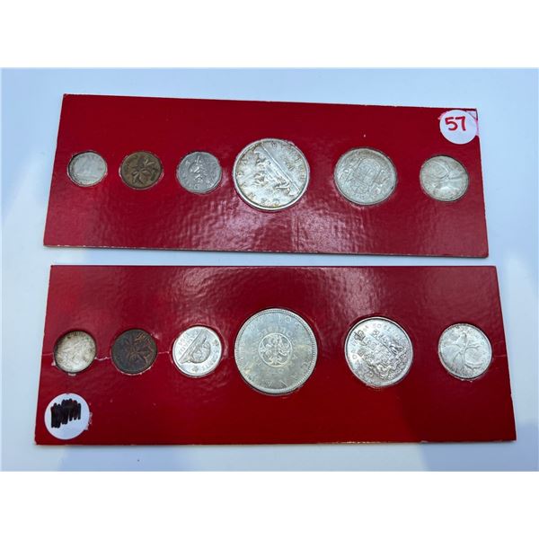 1957 and 1964 Canadian Coin Sets