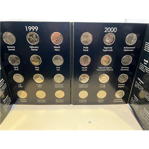 1999-2000 Canadian Millenium 25 Cents Set