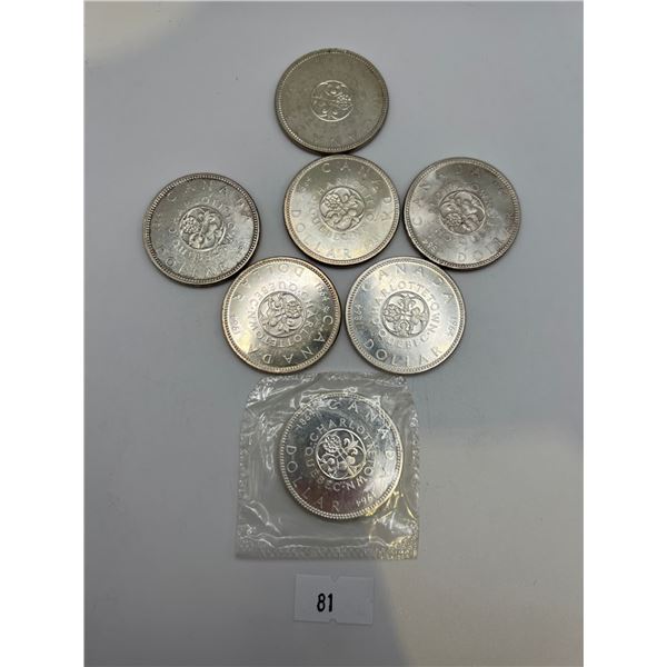 1964 Canadian Silver Dollars