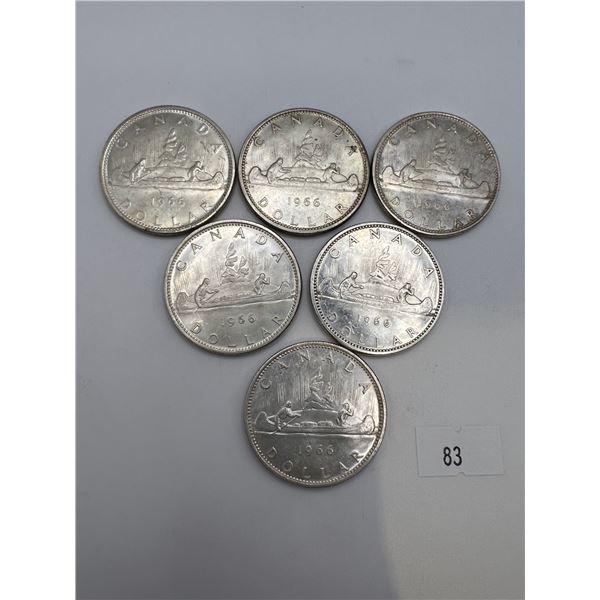 1966 Canadian Silver Dollars