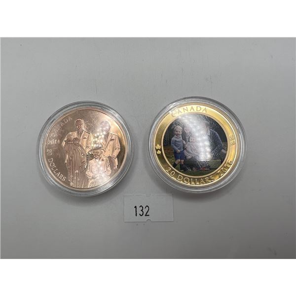 2014 & 2016 Fine Silver Royal Family Coins