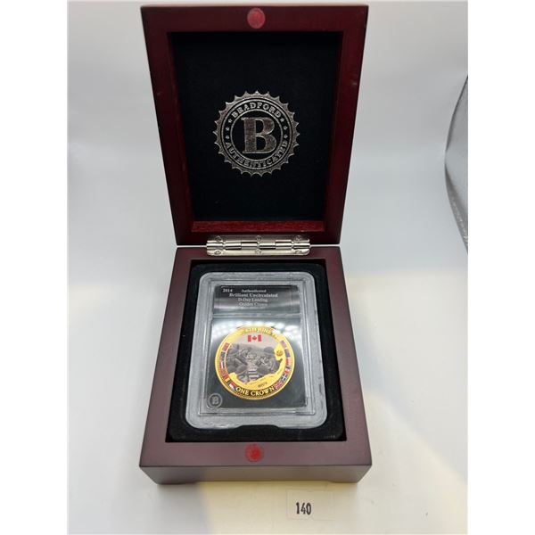 2014 D-Day Landing Gold Plated Coin in Slab