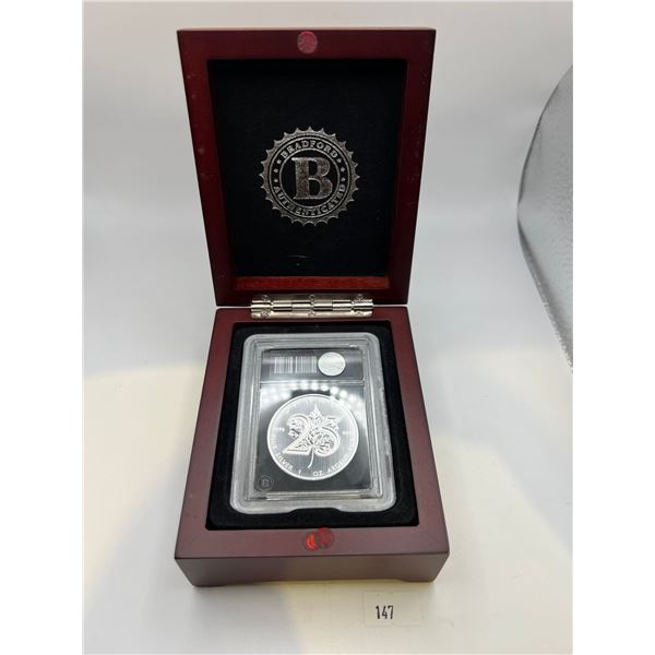 2013 $5 Fine Silver Maple Leaf 25th Anniversary Coin in Slab