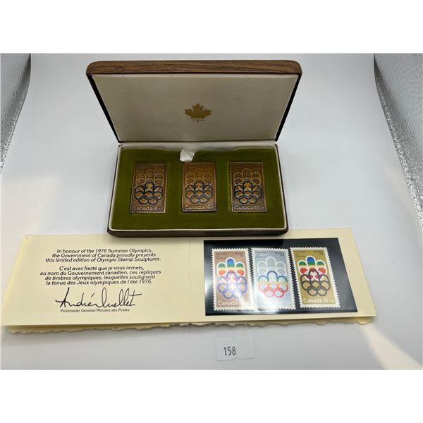 1976 Montreal Olympics Stamps and Bronze Stamps Set