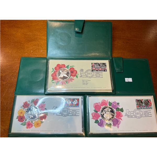 Cook Islands Silver Bird Coin and Stamp Sets