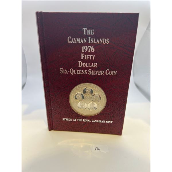 1976 Cayman Islands $50 Sterling Silver Coin