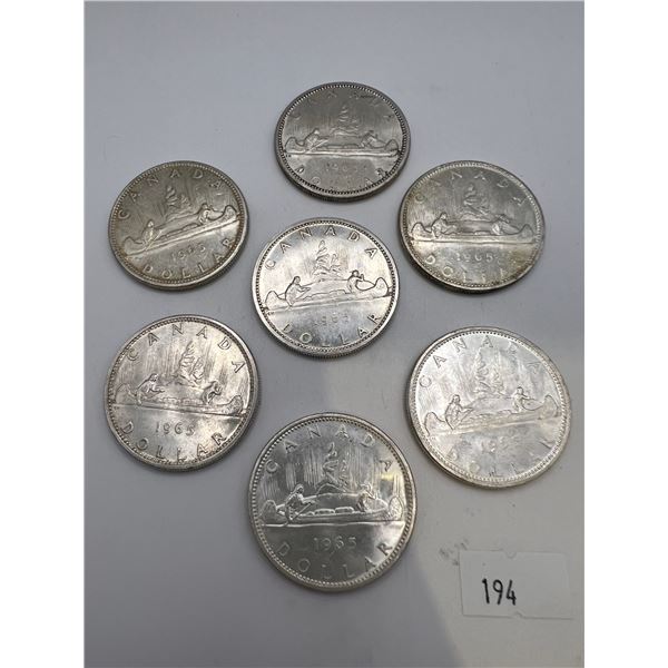 1965 Canada Silver Dollars