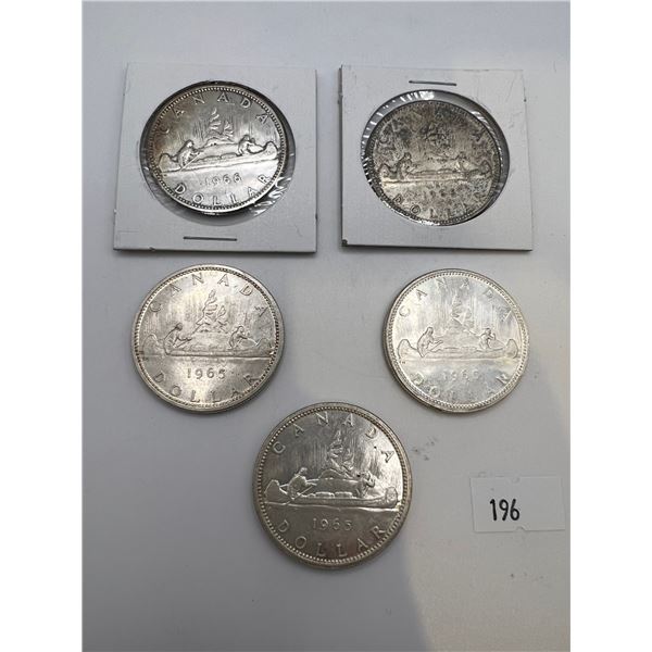 1965 & 1966 Canada Silver Dollars