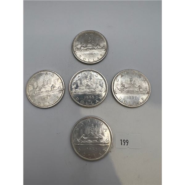 1965 & 1966 Canada Silver Dollars