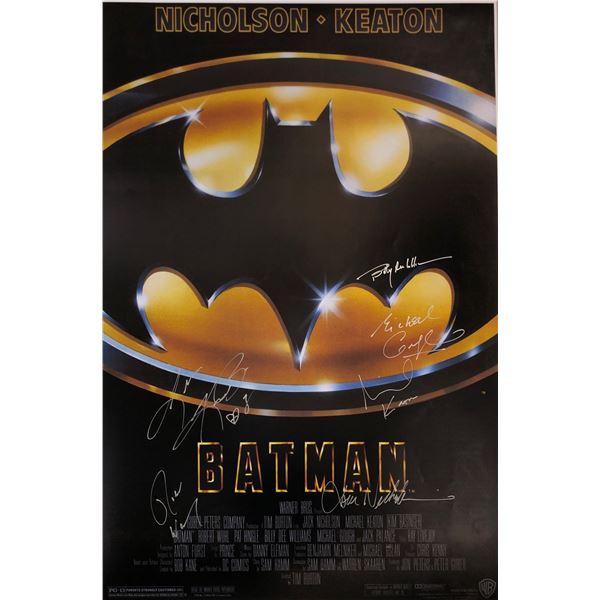 Batman 1989 Michael Keaton Signed Poster