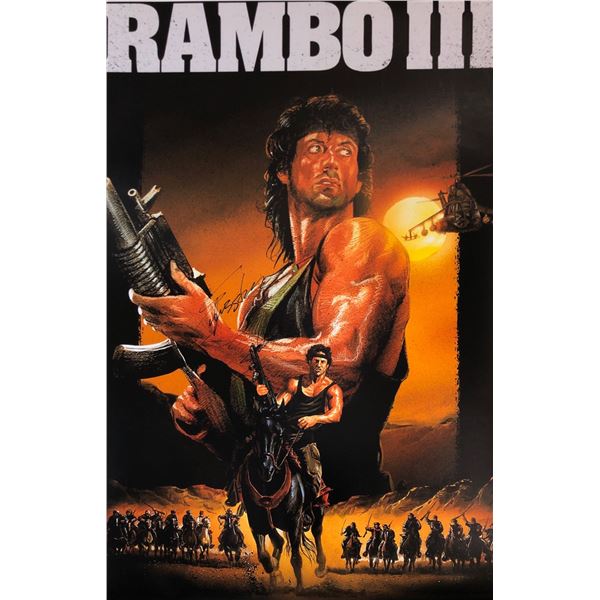 Rambo Sylvester Stallone Signed Poster