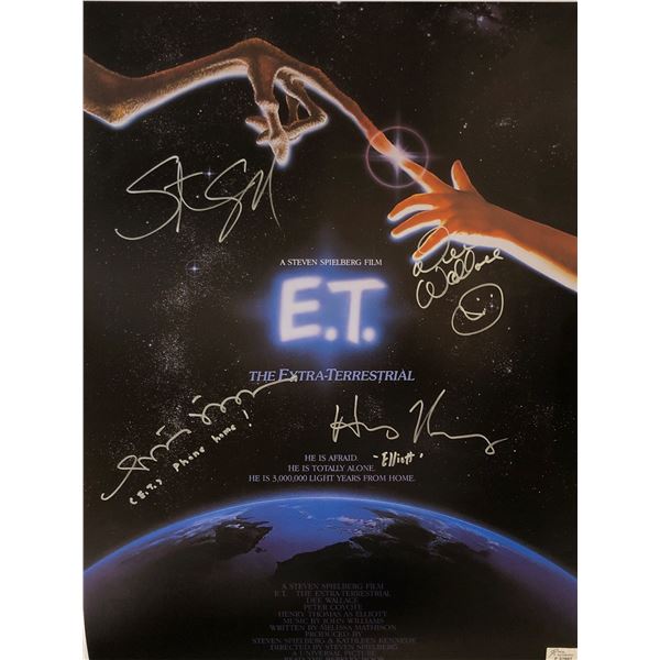 ET Steven Spielberg Signed Poster
