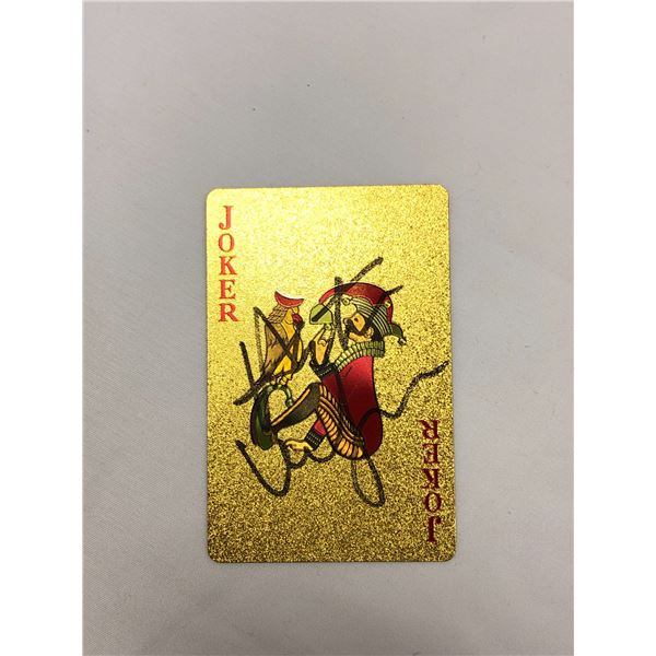 Heath Ledger Signd Poker Card