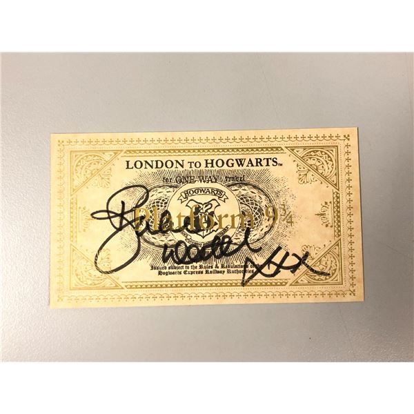 Harry Potter Julie Waters Signed Ttrain Ticket