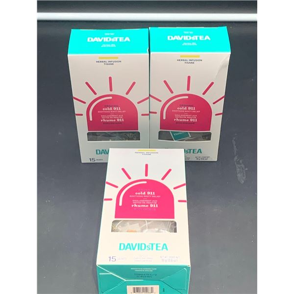 Davids Tea Soothing Minty Relief-Organic Cold 911 (3 x 15 bags)