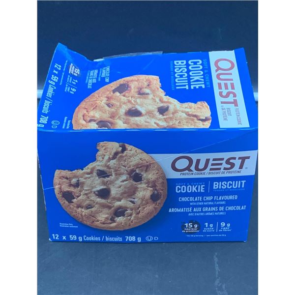 Quest Cookie Biscuit-Chocolate Chip Flavoured (12 x 59g)