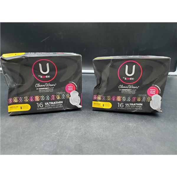 U by Kotex (2 x 16) Regular, Ultra Thin
