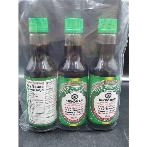 Kikkoman Less Sodium Soy Sauce (3 x 296ml)