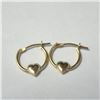 Image 1 : 14K Yellow Gold Heart Mini Hoop Earrings (~Size )(Ring is resizable for $40) (~length inches), Sugge