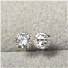 Image 1 : 14K Yellow Gold Cz Earrings (~Size )(Ring is resizable for $40) (~length inches), Made in Canada, Su