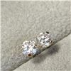 Image 2 : 14K Yellow Gold Cz Earrings (~Size )(Ring is resizable for $40) (~length inches), Made in Canada, Su