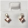 Image 1 : 10K Yellow Gold Tourmaline(0.44ct) Diamond(0.06ct) Earrings (~Size )(Ring is resizable for $40) (~le