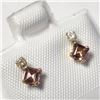 Image 2 : 10K Yellow Gold Tourmaline(0.44ct) Diamond(0.06ct) Earrings (~Size )(Ring is resizable for $40) (~le
