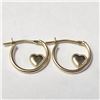 Image 1 : 14K Yellow Gold 0.4G Earrings (~Size )(Ring is resizable for $40) (~length inches), Suggested Retail