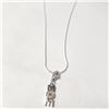 Image 2 : Silver Cz 16" Necklace (~Size )(Ring is resizable for $40) (~length inches), Suggested Retail Value 