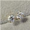Image 2 : 14K Yellow Gold Cubic Zirconia Earrings (~Size )(Ring is resizable for $40) (~length inches), Made i