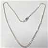 Image 1 : Silver Cuban Link Chain 16" Necklace (~Size )(Ring is resizable for $40) (~length inches), Suggested