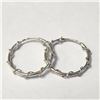 Image 1 : Silver Hoop Earrings (~Size )(Ring is resizable for $40) (~length inches), Suggested Retail Value $5