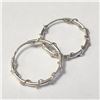 Image 2 : Silver Hoop Earrings (~Size )(Ring is resizable for $40) (~length inches), Suggested Retail Value $5