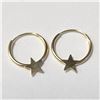Image 1 : 14K Yellow Gold Mini Star Hoop Earrings (~Size )(Ring is resizable for $40) (~length inches), Sugges